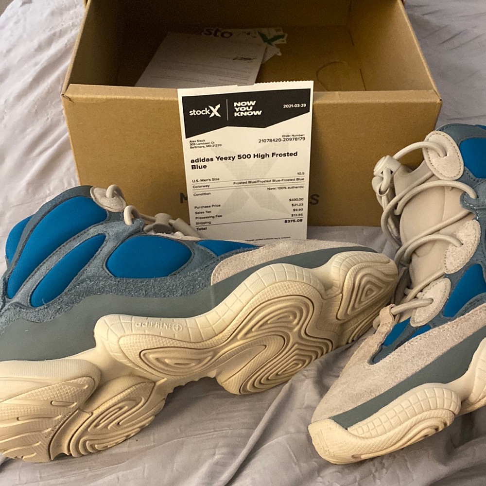 Yeezy 500 high Frosted Blue size 10.5